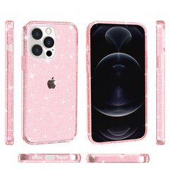 Чохол із молниями для iPhone 15 Pro прозрачний, Рожевий