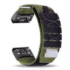 Ремешок нейлоновый для часов Garmin 26 mm QuickFit тактический Military, Green