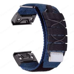 Ремешок нейлоновый для часов Garmin 26 mm QuickFit тактический Military, Blue