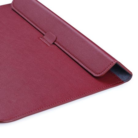 Чохол-конверт-підставка Leather PU для MacBook 13.3", Червоний Винний