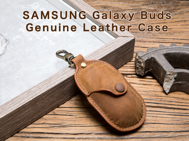 Чехол BlackPink Натуральная Кожа для Samsung Galaxy Buds+ Черный