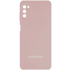 Чехол Silicone Cover Full Camera (AA) для Samsung Galaxy A03s, Розовый / Pink Sand