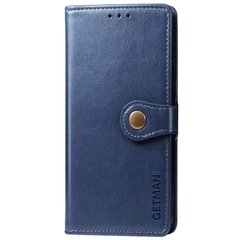 Кожаный чехол книжка GETMAN Gallant (PU) для Samsung Galaxy A02s / M02s, Синий