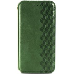 Кожаный чехол книжка GETMAN Cubic (PU) для Xiaomi Redmi Note 10 5G / Poco M3 Pro, Зеленый