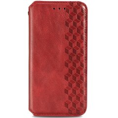 Кожаный чехол книжка GETMAN Cubic (PU) для Xiaomi Redmi 10 / Note 11 4G, Красный