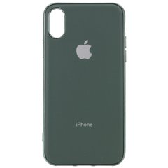 TPU чехол Matte LOGO для Apple iPhone XS Max (6.5"), Зеленый / Dark Green