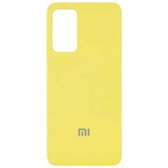 Чехол Silicone Cover Full Protective (AA) для Xiaomi Redmi Note 10 Pro / 10 Pro Max, Желтый / Yellow
