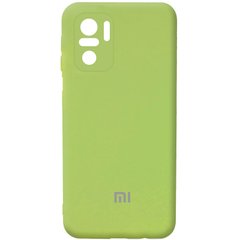 Чехол Silicone Cover Full Camera (AA) для Xiaomi Redmi Note 10 / Note 10s, Мятный / Mint