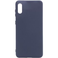 Чехол Silicone Cover Full without Logo (A) для Samsung Galaxy A02, Синий / Midnight blue