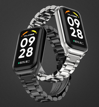 Металевий ремінець з корпусом для Redmi Band 3 / Mi Band 9 Activeчорний