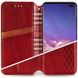Кожаный чехол книжка GETMAN Cubic (PU) для Samsung Galaxy A21s, Красный