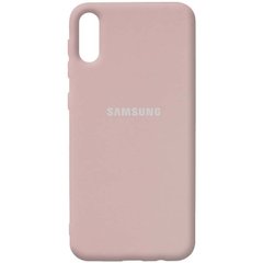 Чехол Silicone Cover Full Protective (AA) для Samsung Galaxy A02, Розовый / Pink Sand