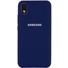 Чехол Silicone Cover Full Protective (AA) для Samsung Galaxy M01 Core / A01 Core, Темно-синий / Midnight blue