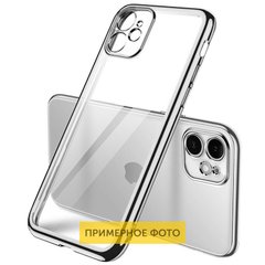 Прозрачный силиконовый чехол глянцевая окантовка Full Camera для Samsung Galaxy A52 4G / A52 5G/A52s, Серебряный