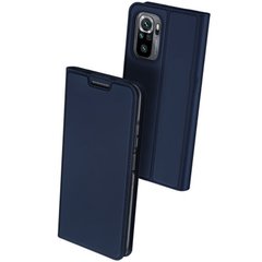 Чехол-книжка Dux Ducis с карманом для визиток для Xiaomi Redmi Note 10 / Note 10s, Синий
