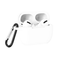 Силіконовий чохол для Apple AirPods PRO/PRO 2 з карабіном, Білий