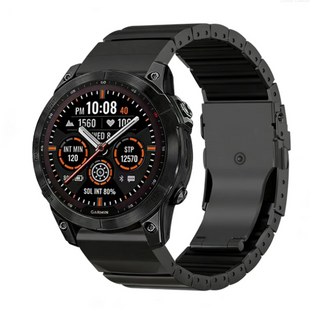 Титановий ремінець для Garmin 26 мм Quick Release &mdash; браслет Titanium з силіконовою вставкою, проти подряпинblack