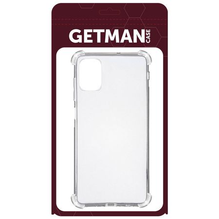 TPU чехол GETMAN Ease logo усиленные углы для Samsung Galaxy M31s, Бесцветный (прозрачный)