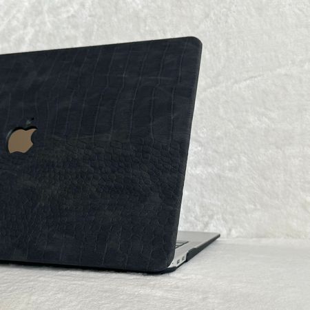 Чехол накладка c эко кожи на MacBook Air 15 (A2941), Чорний