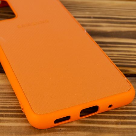 TPU чехол Fiber Logo для Samsung Galaxy S20, Оранжевый