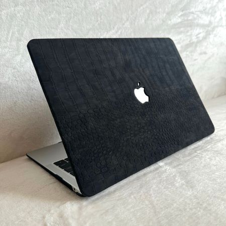 Чохол накладка з еко шкіри на MacBook Air 15 (A2941), Чорний