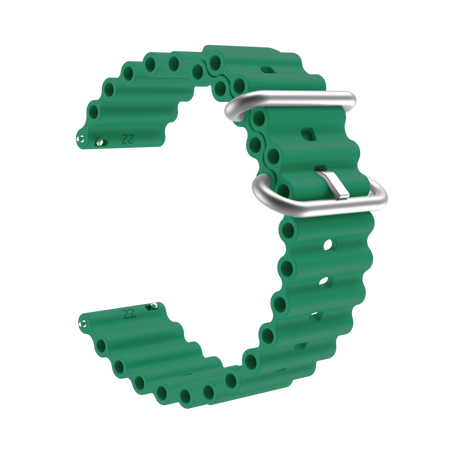 Ремінець Ocean Band для смарт годинника 22 мм Зелений