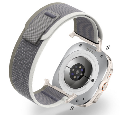 Нейлоновый ремешок Loop для Samsung Watch Ultra, Colors: 18# grid gray