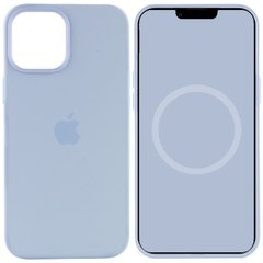 Чехол Silicone case (AAA) full with Magsafe and Animation для Apple iPhone 12 Pro Max (6.7"), Голубой / Cloud Blue