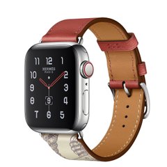 Шкіряний ремінець BlackPink Класика для Apple Watch 38/40mm, Червоний