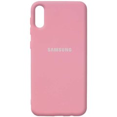 Чехол Silicone Cover Full Protective (AA) для Samsung Galaxy A02, Розовый / Pink