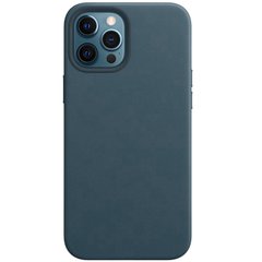 Кожаный чехол Leather Case (AAA) without Logo для Apple iPhone 12 Pro / 12 (6.1"), Blue