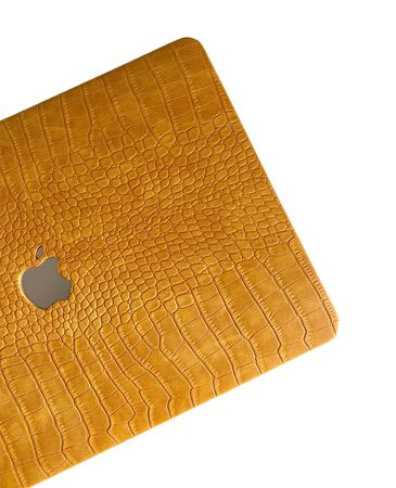 Чехол накладка c эко кожи на MacBook Air 15 (A2941), Рыжий