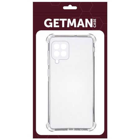 TPU чехол GETMAN Ease logo усиленные углы для Samsung Galaxy M32, Бесцветный (прозрачный)