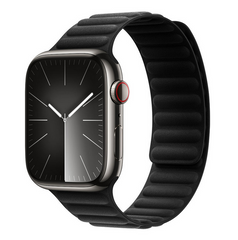 Магнитный ремешок Premium для Apple Watch 49/45/44/42 mm AAA+, Чорний