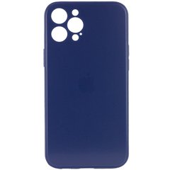 TPU+Glass чехол GLOSSY Logo Full camera для Apple iPhone 12 Pro Max (6.7"), Синий