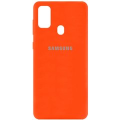 Чехол Silicone Cover Full Protective (AA) для Samsung Galaxy M30s / M21, Оранжевый / Neon Orange