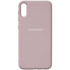 Чехол Silicone Cover Full Protective (AA) для Samsung Galaxy A02, Серый / Lavender