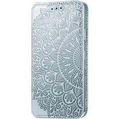 Кожаный чехол книжка GETMAN Mandala (PU) для Samsung Galaxy A02, Серый
