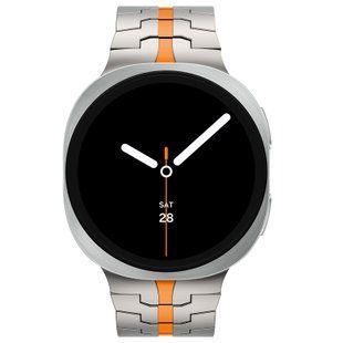 Металевий браслет Butterfly для Samsung Galaxy Watch 8 Classic 46 мм, orange line