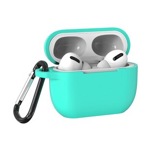 Силиконовый чехол для Apple AirPods PRO/PRO 2 с карабином, Ментоловый