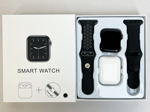 Комплект Смарт часы + наушники T55 Pro Max , Black