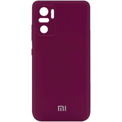 Чехол Silicone Cover My Color Full Camera (A) для Xiaomi Redmi Note 10 / Note 10s, Бордовый / Marsala