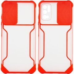 Чехол Camshield matte Ease TPU со шторкой для Xiaomi Redmi Note 10 5G / Poco M3 Pro, Красный