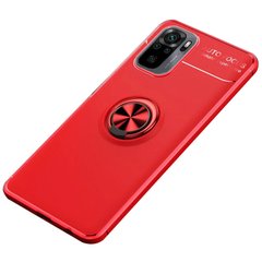 TPU чехол Deen ColorRing под магнитный держатель (opp) для Xiaomi Redmi Note 10 / Note 10s, Красный / Красный