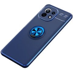 TPU чехол Deen ColorRing под магнитный держатель (opp) для Xiaomi Mi 11, Синий / Синий