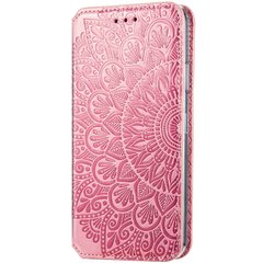 Кожаный чехол книжка GETMAN Mandala (PU) для Samsung Galaxy A02, Розовый