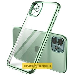 Прозрачный силиконовый чехол глянцевая окантовка Full Camera для Samsung Galaxy A72 4G / A72 5G, Зеленый