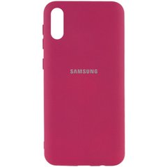 Чехол Silicone Cover My Color Full Protective (A) для Samsung Galaxy A02, Бордовый / Marsala