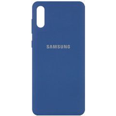 Чехол Silicone Cover Full Protective (AA) для Samsung Galaxy A02, Синий / Navy Blue