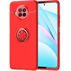 TPU чехол Deen ColorRing под магнитный держатель (opp) для Xiaomi Mi 10T Lite / Redmi Note 9 Pro 5G, Красный / Красный